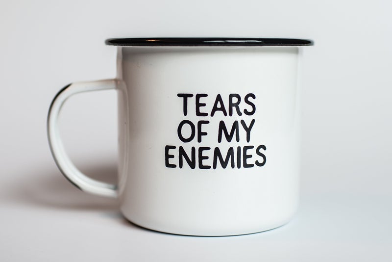 swag brewery TEARS OF MY ENEMIES | Enamel Coffee Mug | Perfect for Sarcastic Men, Women, Fathers, Boyfriends, Sons, Military, and Coworkers | Cool Birthday, Valentines, Christmas, and Fathers Day Gift - Image 2